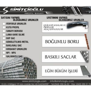 SİMİTÇİOĞLU PROFİL SANAYİ