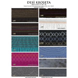 Desi Kroşeta Gipe Lastik ve Süs Dikişleri